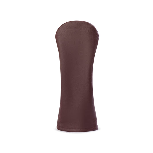 Genuine leather golf headcover detail view showing stitching