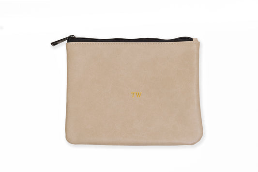 White Zipper Pouch